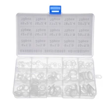 225pcs Silicone Rubber O-Ring Assortment Kit Metric VMQ Sealing Gasket Set White