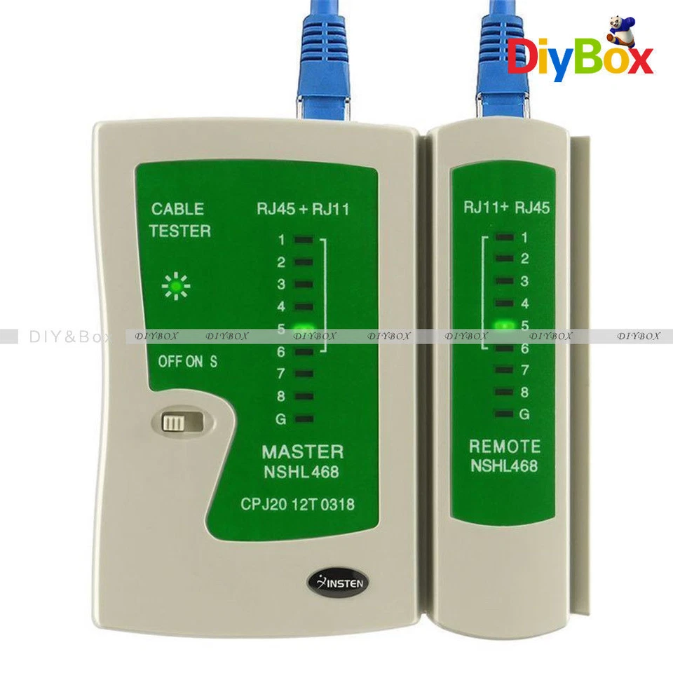 Professional RJ45 RJ11 Cat5e Cat6 Super Network Lan Cable Tester Test Tool - Image 2 of 4