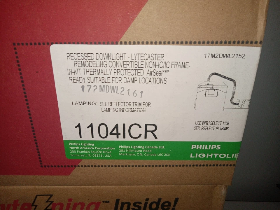 LOT OF 6 Philips RECESSED DOWNLIGHT FIXTURES+AIR SEAL FOR DAMP LOCATIONS (☆#62N) - Image 4 of 4