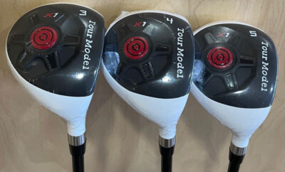 Hybrides Golf Graphite Senior Extra-longs (+1") - Set 3-SW Droitier Avec Poignées Jumbo