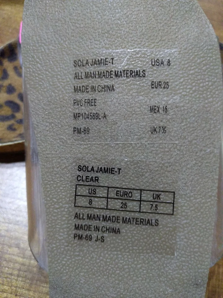 Chinelos JESSICA SIMPSON GIRLS com estampa de leopardo LIMPO 2 TIRAS tamanho 8C - Imagem 3 de 4