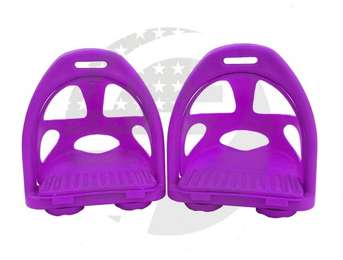 4.75″ PLASTIC POLYMER COMPOSITE HORSE ENDURANCE STIRRUPS REMOVABLE CAGE 12 COLOR - Picture 13 of 13