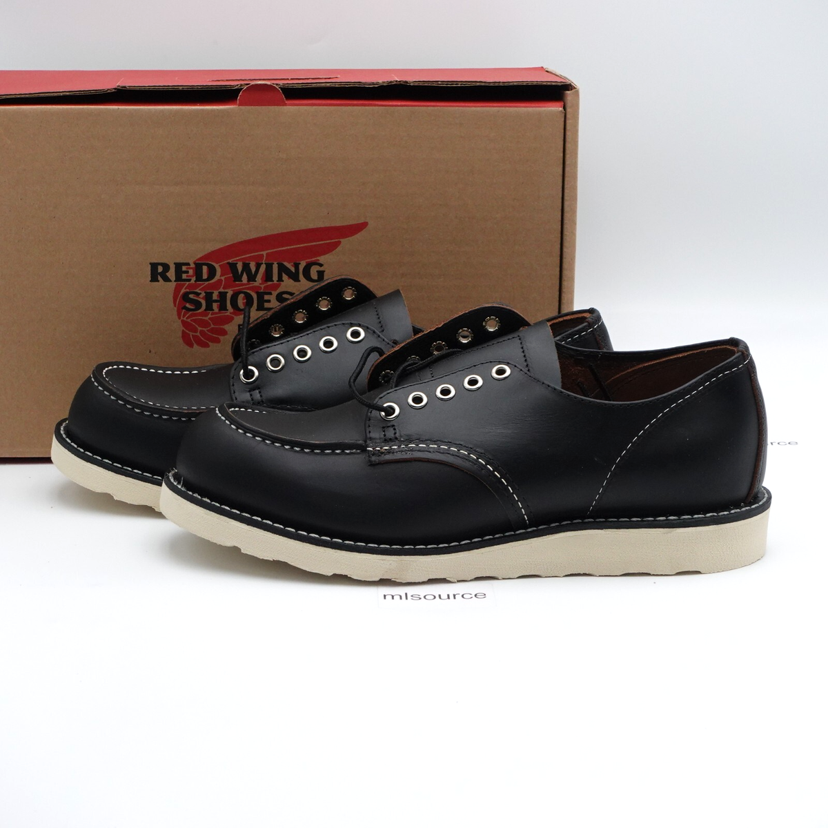 Red Wing Shop Moc Oxford Leather Shoes Men's 8090 Black Made in