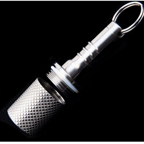 Pure Titanium Pill Holder Case Organizer Container Waterproof Portable Keychain - Picture 11 of 11