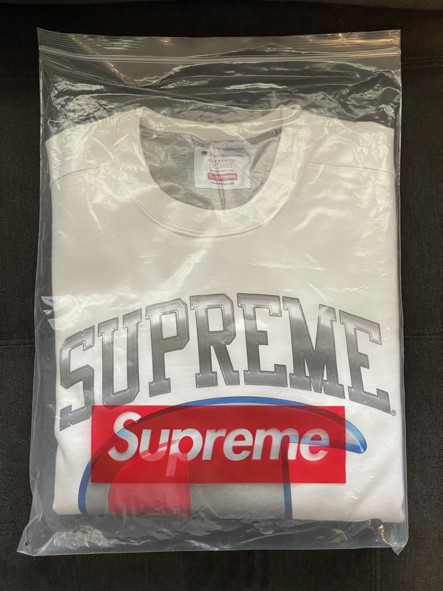 Supreme x Champion Chrome Crewneck White (Size XL) Brand New