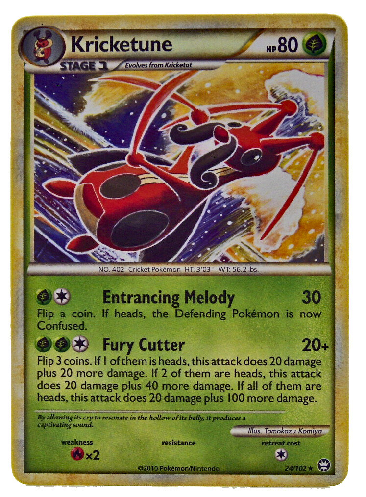 Kricketune 24/102 Rare Non Holo HS Triumphant NM+ With eBay Tracking