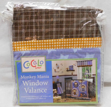 Cocalo Baby Monkey Mania Baby Nursery Valance 12" x 53"