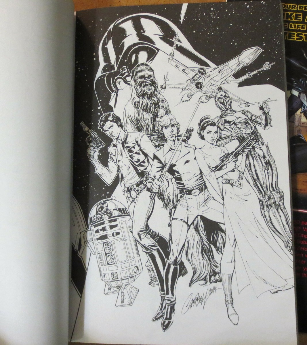 Star Wars Coloring Book Lot + Darth Vader Scott Campbell Art Book