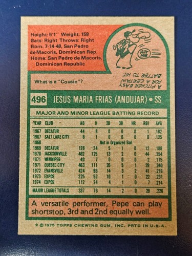 Tarjetas de béisbol Topps 1975 completan tu conjunto que elijas elegir cada una #440 - 660 - Imagen 85 de 262