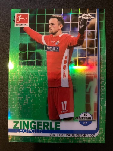 2019-20 Topps Chrome Bundesliga Green Refractor Leopold Zingerle ed /99 PADERBORN