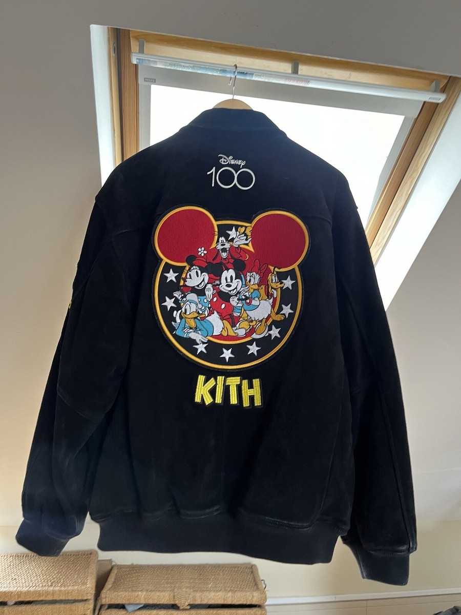 Disney | Kith for Mickey & Friends Suede Varsity Jacket XL | eBay UK