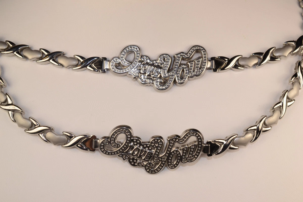 X and o necklace and bracelet set sale