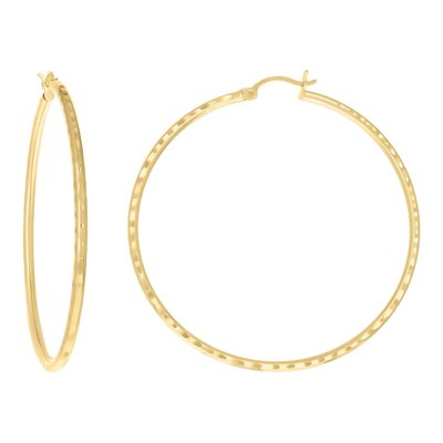 10 Karat Gelbgold helle runde Röhre 2 mm aufklappbare Huggie Creolen für Frauen 3,6 gm