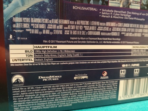 Ghost in the Shell Limited BluRay Steelbook NEU OVP - Imagen 5 de 7