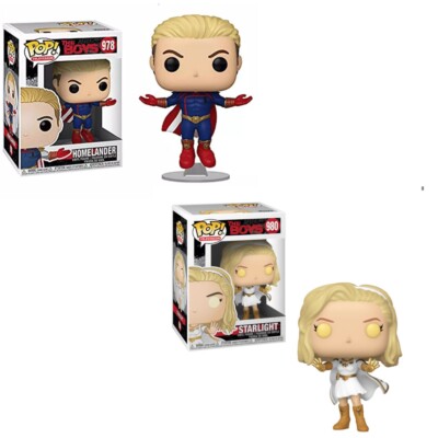 The Boys Lot Homelander 978 And Starlight 980 Authentic Funko Pop Set Of 