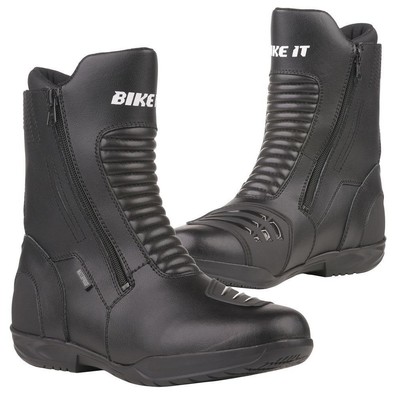 Bike It Preto Short Waterproof Motorcycle Boots Motorbike Shoes Trainers Black