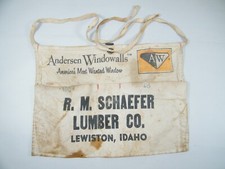 VINTAGE R.M. SCHAEFER LUMBER CO LEVISTON, IDAHO NAIL APRON 3 POCKET