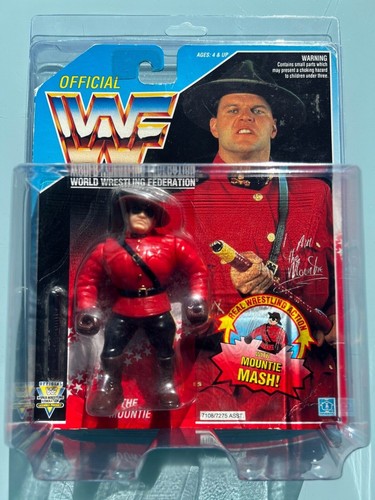 WWF WWE Hasbro MOC Wrestling Figure - Mountie Blue...