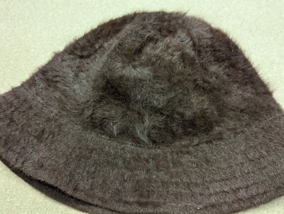 VINTAGE Kangol Brown Fuzzy Furgora Angora Bucket Hat Size  display picture 3