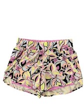 Avia Women Running Shorts Purple Green Floral Lined Size Large 12-14