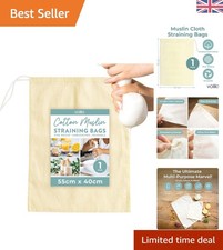 Reusable Muslin Cloth - 55cm x 40cm Unbleached Cotton Cheese Cloth for Strain...
