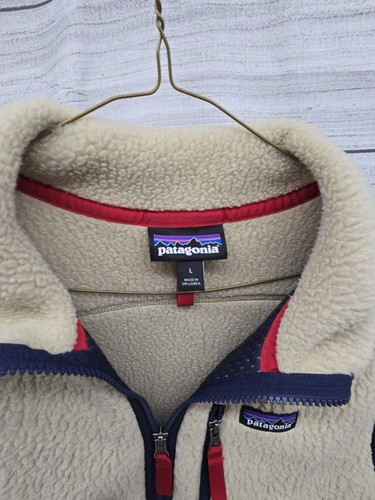 Patagonia Giubbotto Uomo Retrò Pile Pile Taglia Large Beige Primaverile Escursione Outdoor - Foto 2 di 7