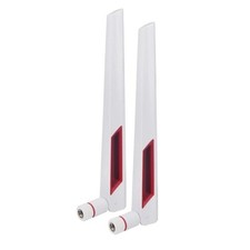 White and Red 10dBi Dual Band Signal Booster Wi-Fi Antennas
