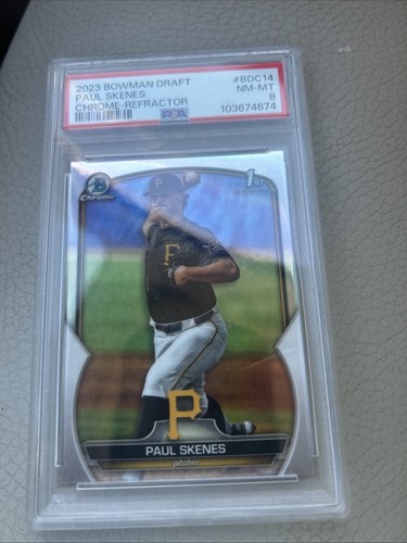 2023 Bowman Draft Chrome Paul Skenes #BDC-14 Refractor (RC) PSA 8 Bm