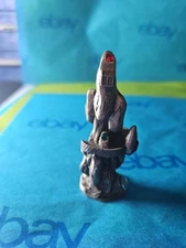 Pewter Crystal Fantasy Castle By Hudson - Artist P. W. Baston Jr #5053 3" Libra