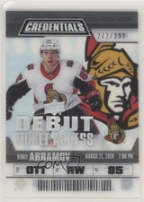 2019 Credentials Debut Ticket Access Acetate 272/299 Vitalii Abramov Vitaly x6g