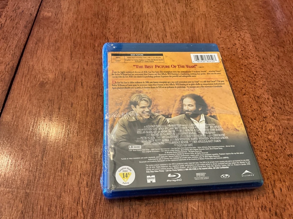 Good Will Hunting (Blu-ray Disc, 2009) Robin Williams Matt Damon - New, Sealed - Image 2 of 2