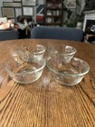 Pyrex 464 Custard Cups Scalloped Glass 10oz Fruit Dessert Bowls Vintage Set Of 4