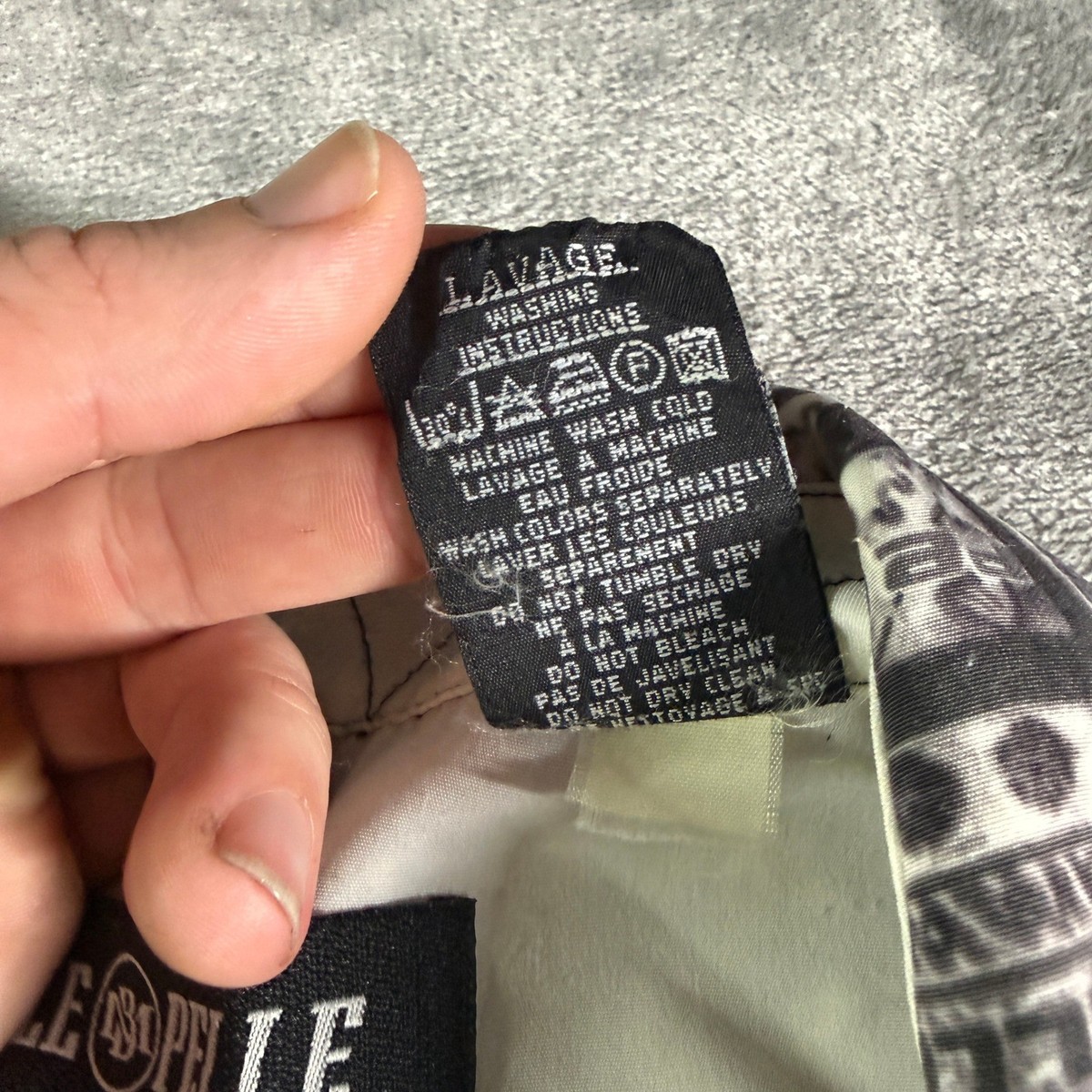 VTG Pelle Pelle Button Down Shirt Mens XL Black Gray AOP Marc Buchanan 90'S View 5