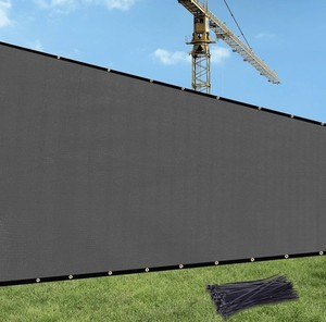 UPGRADE Privacy Fence Mesh Screen 4'x41' Grey Outdoor with Zip Ties 170 GSM