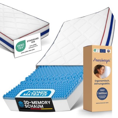 Arensberger Relaxx 7 Zonen Wellness Matratze 3D-Memory Höhe 25cm RG50 Relax
