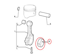 Kit 2 StüCk Halbschalen Pleuel Fiat Stilo - Punto Original 71718469