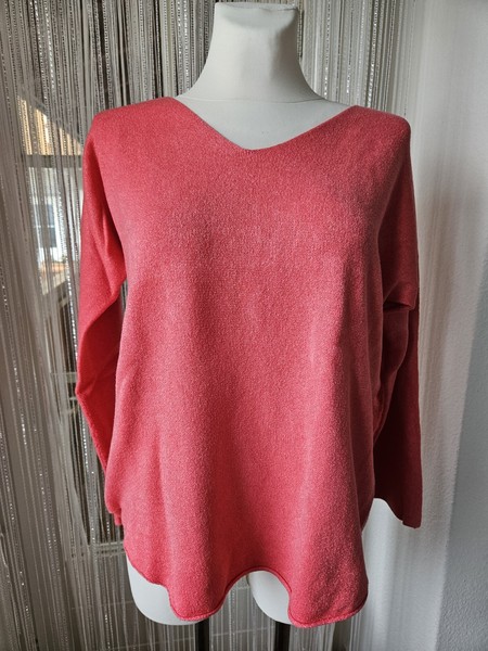 Viscose Pulli in Koralle