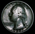 1937-S Washington Quarter - 90% Silver - Free Shipping!
