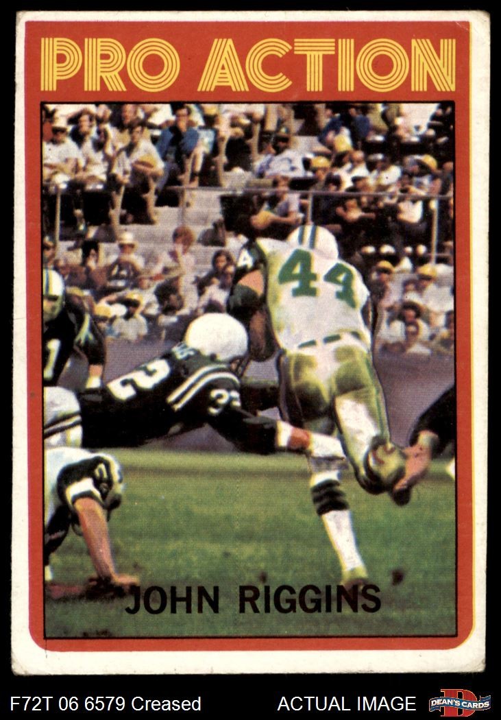 1972 Topps #126 John Riggins Pro Action Jets  HOF Kansas 2 - GOOD