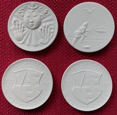 Meissen Porzellan Medaille - LOT 2  - 4 Medaillen