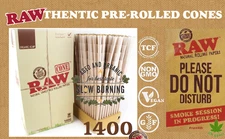 1400 Count RAW Organic Cones King Size Bulk Box