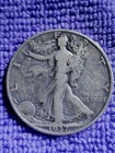 1937-S Walking Liberty Half Dollar 90% Silver Fine Condition Plus Estate Find.