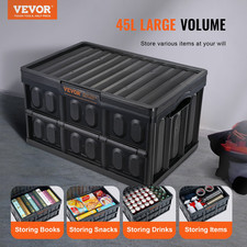 Collapsible Storage Bins with Lids, 45L 3 Packs, and Grocery Organizing