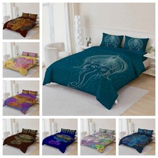 3D Elephant Colorful Quilt Cover Duvet Cover Comforter set