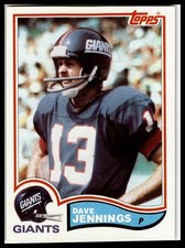 1982 Topps #424 Dave Jennings