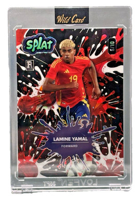 Lamine Yamal 8/10 Splat RC 2024 Wild Card Red Cracked Ice Spain FIFA World Cup