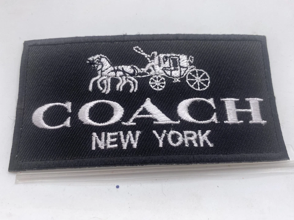 COACH NEW YORK NEW EMBROIDERED COMPANY IRON ON NAME PATCH TAG 2 X 4