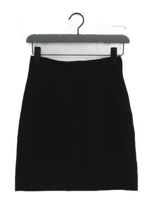 Bebe Damen Minirock UK 6 schwarz 100% Wolle kurz Mini