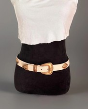 VTg Sandy Duftler Beautiful White Leather With Metal Embellishments Belt.29  -31  