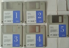 IBM PC DOS 7: 5 XDF FDC 3.5" Disks / Six 3.5" Digital/Diskettes for USB Floppy